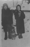 Федотовы Коля и Нина и собака Мирта